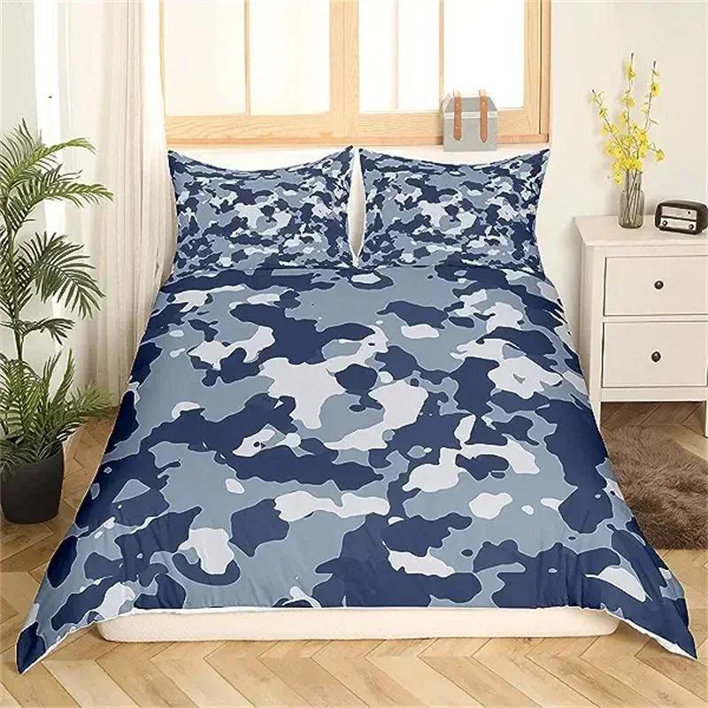 Camouflage Duvet Cover American Patriotic Flag Comforter Polyester Bedding Set Usa Stars Stripes For Boys Kids Teens Adult