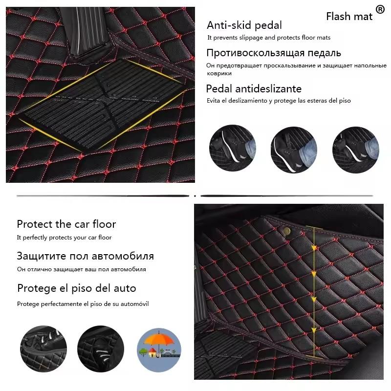 Car Floor Mats For BMW X3 F25 2011 2012 2013 2014 2015 2016 2017 Flash Mat Leather Custom Foot Pads Automobile Carpet Cover