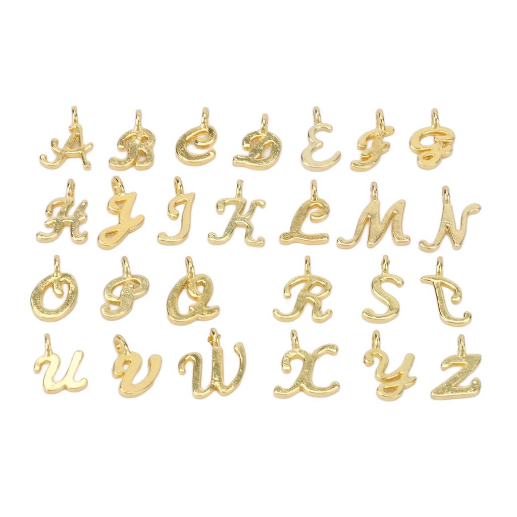 260pcs English Letter Pendant Alloy Jewelry DIY Alphabetic Pendant Accessory Set for Dreadlocks