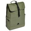 Adidas 22.6L Brand Logo Solid Color Minimalist Flap Sports Backpack PU Unisex Backpack Rock-Olive-Green IA7499