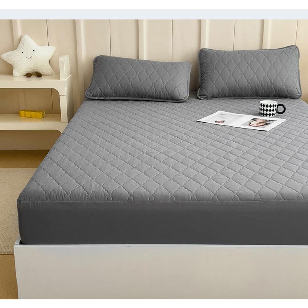 Waterproof Fitted Sheet Quilted Urine-Proof Non-Slip All-Around Mattress Protector Bed Cover Single Piece