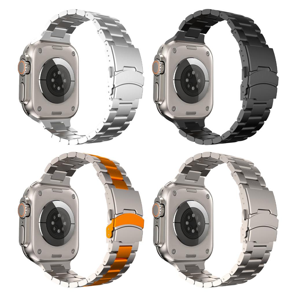 Titanium Bracelet For Apple Watch Ultra 2 49mm 45mm 44mm 42mm Mens Business Band For iWatch Series 9 6 5 4 Se 7 8 Metal Bracelet