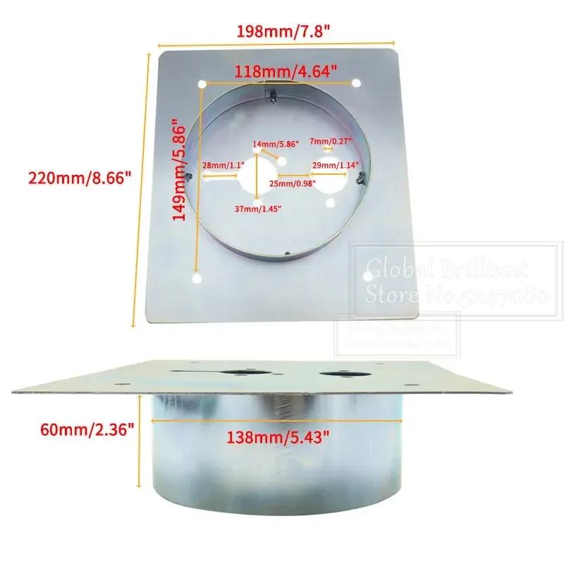 30/40/60 mm Schwarz Silber Standheizung Montagehalterung Bodenmontageplatte Revolverhalterung Luft Standheizung Autozubehör