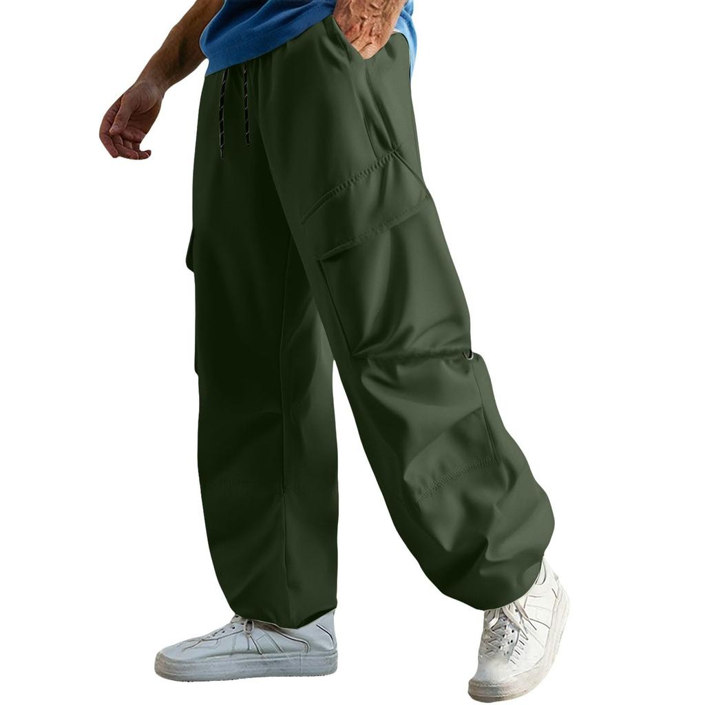 Men's Outdoor Loose Leisure Waterproof Windbreaker Pants Multiple Pockets Workwear Mountain Climbing Pants
