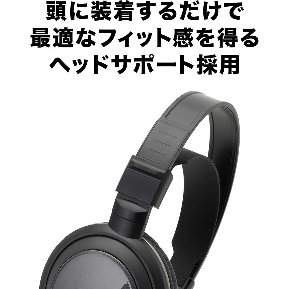 Audio-Technica ATH-AVC300 Headphones, Wired, 3m Cable, 6.3mm Standard/3.5mm Mini Connectors, Black