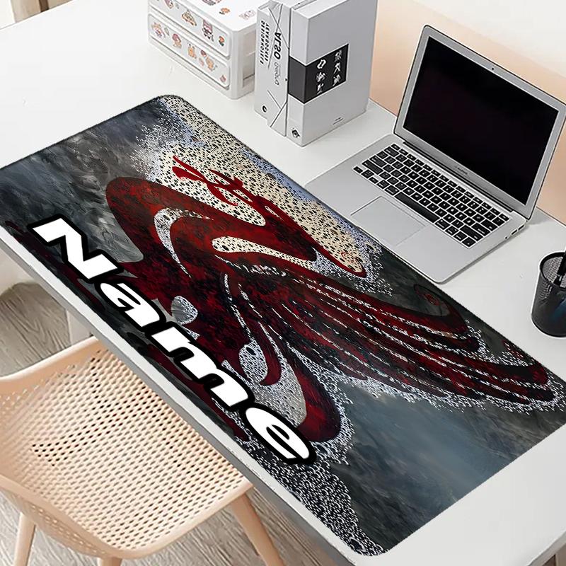 Custom Name Personalized Football team F.C Pattern Mousepad, Laptop PC Desk Mat, Decorative Desk Mat for Home Keyboard Pad Gift
