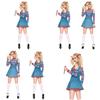 Women's Sweet Dada Circus Clown Costume For Halloween Cosplay Anime Role Play
