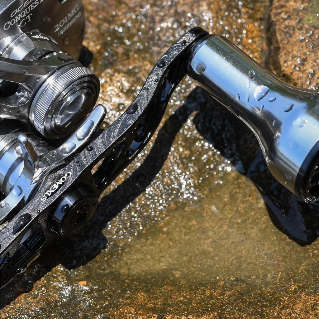 Gomexus Ultra Duralumin Baitcasting Reel Handle with Long Power for Offshore Light Jigging and Tairubber Fishing Knob, 120mm,