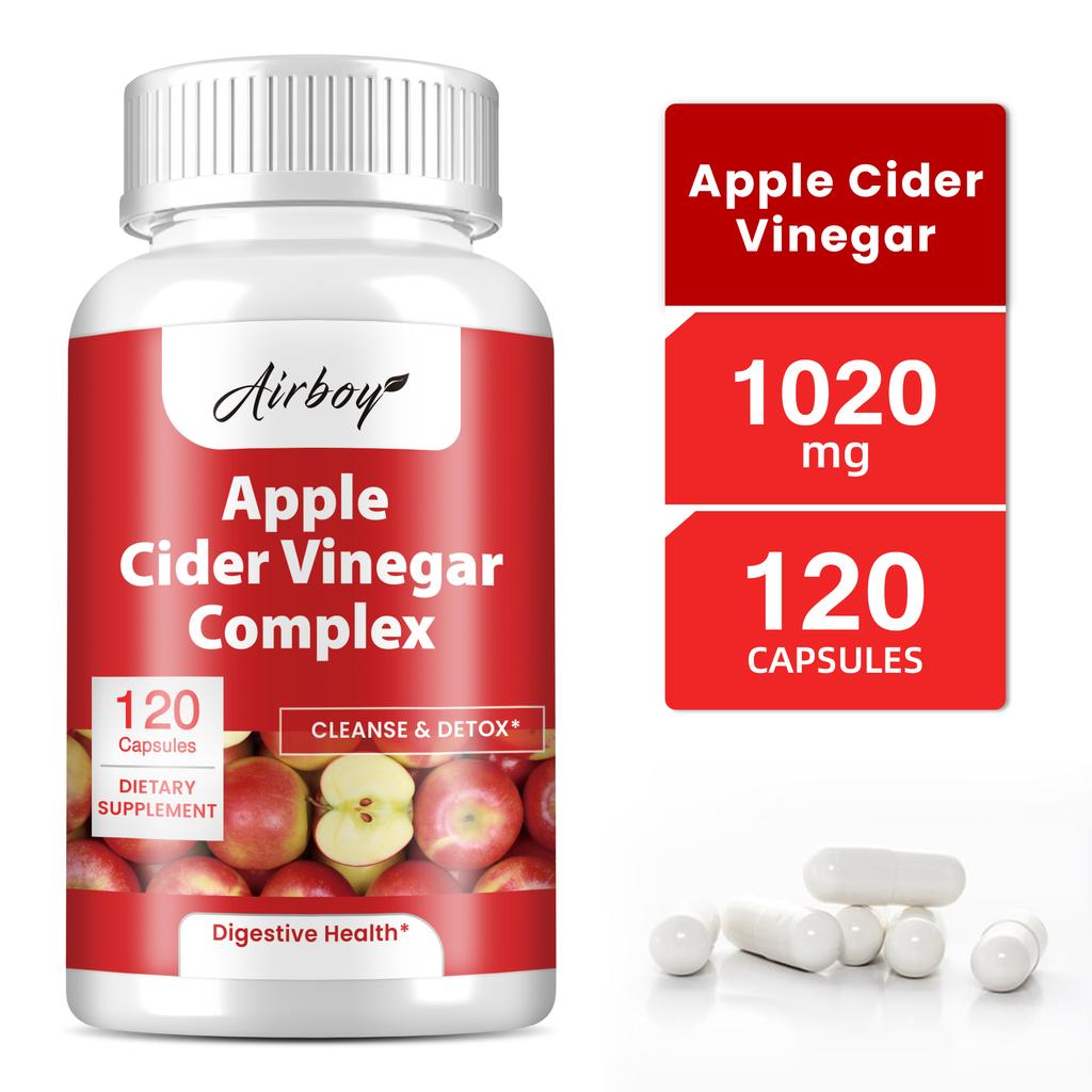 Capsule di Aceto di Mele – Alta Purezza, Delicato e Facilmente Assorbibile, Adatto per Uomini e Donne, Integratore Alimentare
