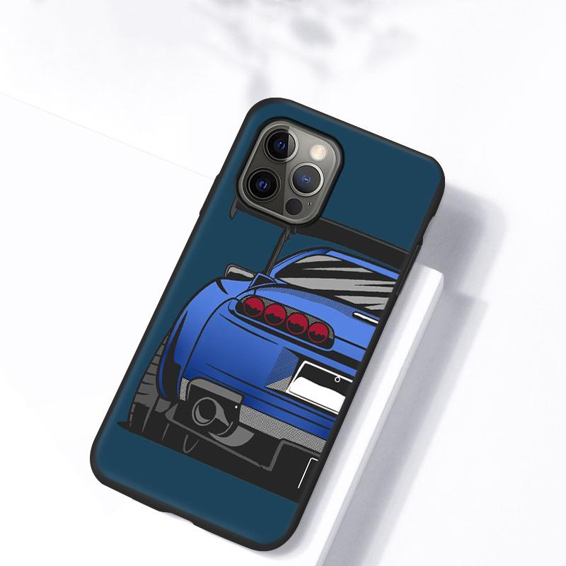 Japan JDM Sports Car Soft Case For iPhone 12 Pro Max Case Coque iPhone11 11 Pro 13 Mini XR XS Max X 7 8 Plus SE 2020 6s 5s Cover