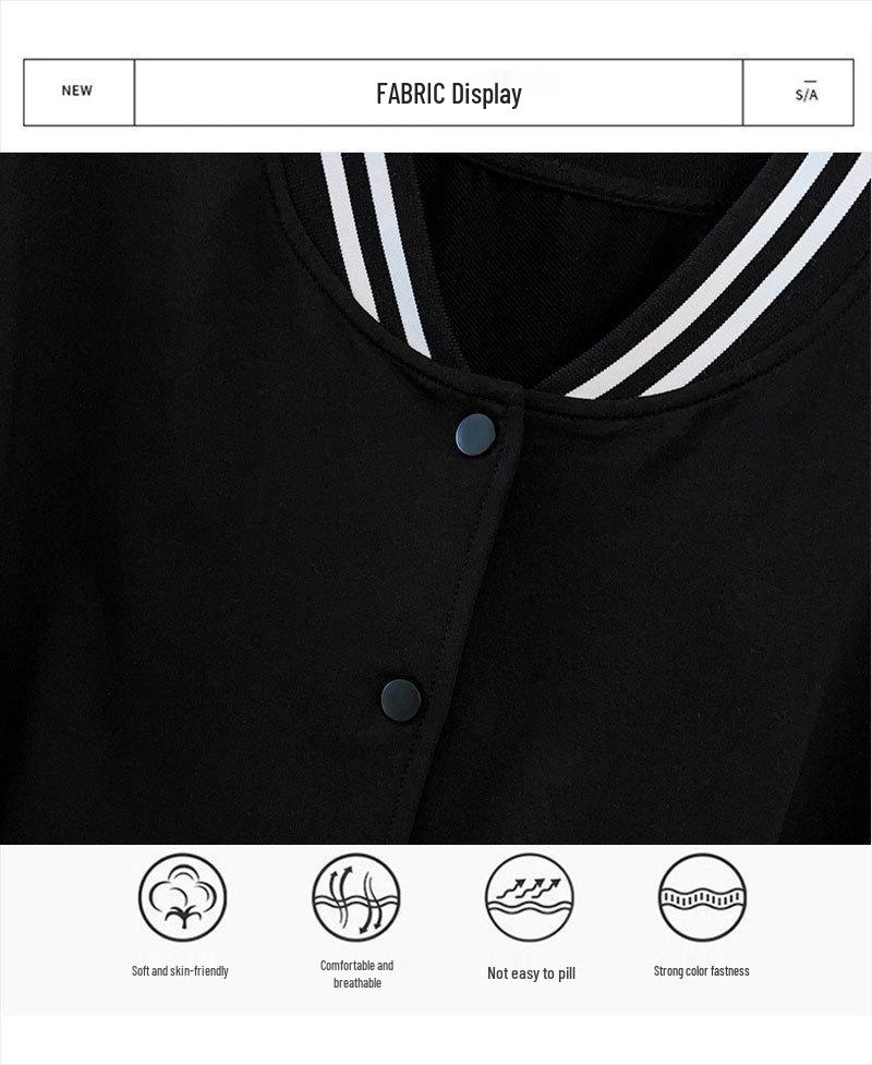 Women's Plus Size Baseball Hoodie Cardigan, Fashionable, Bust 150-170cm, Sizes 200-300 Jin.