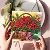 6pcs DIY Xmas Designs Diamond Painting Greeting Card Set Rhinestone Diamond Art Mosaic Postcards for Festivals and Celebrations