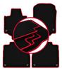 Velour Floor Mats with Red Edge For: Mercedes GLS X167 SUV (2019-)