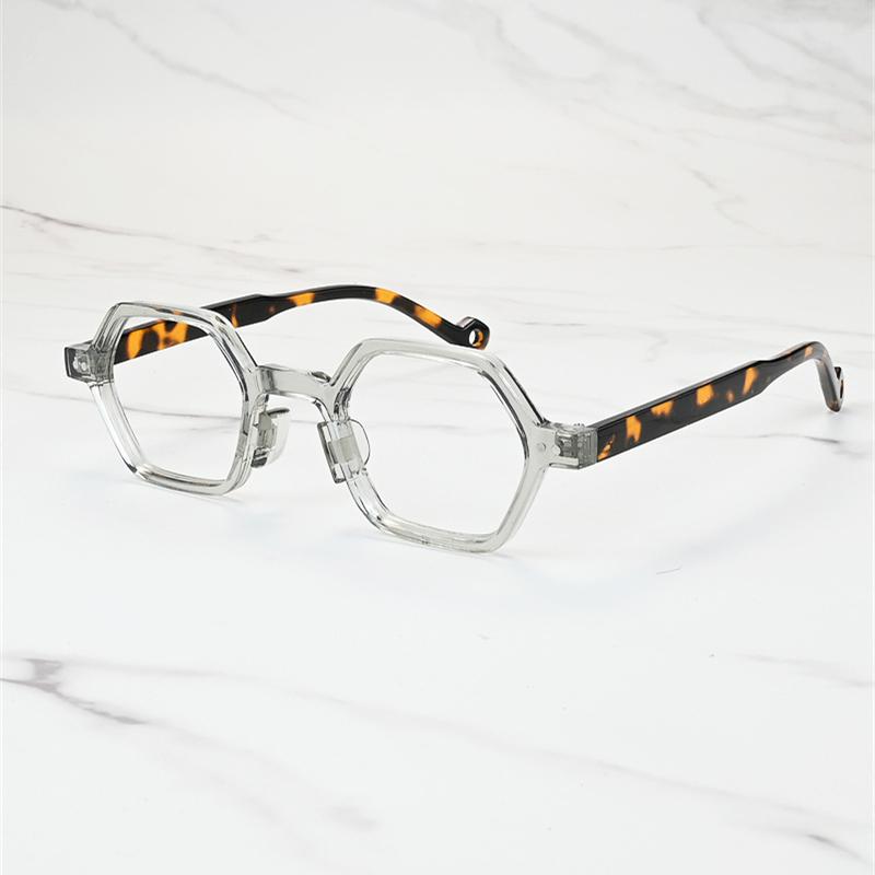 New Anti Blue Light Glasses Female Classic Retro Small Frames Eyeglasses Women Polygon Pure Color Rivet Eyewear Frame