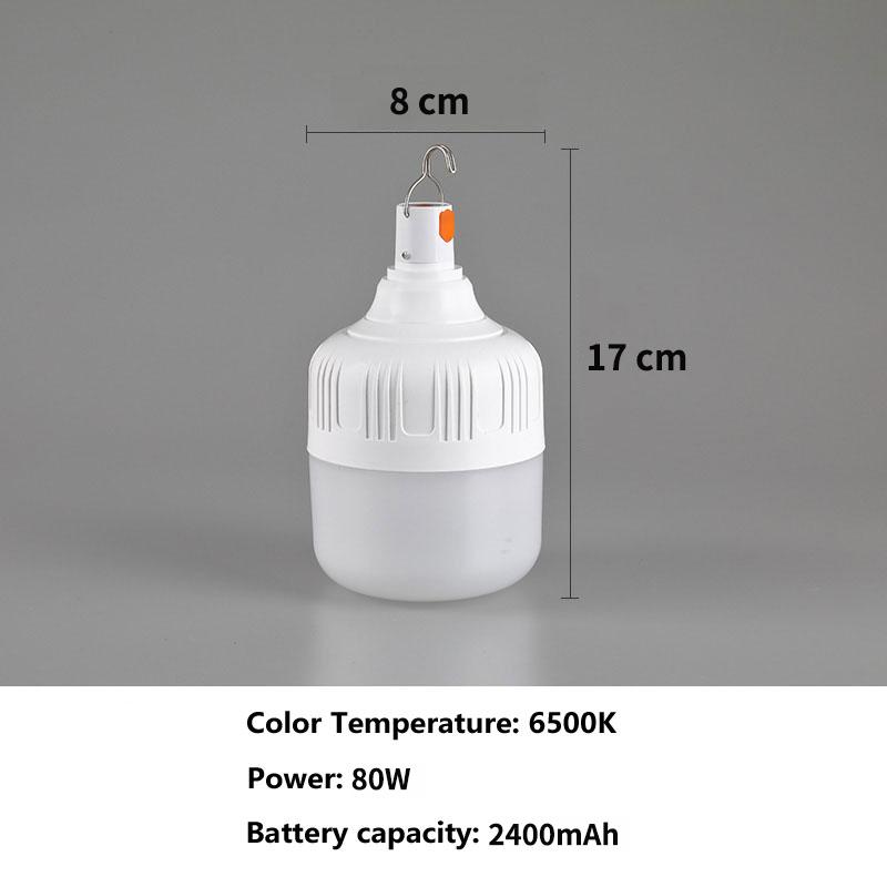 Rechargeable LED Camping Light Camp Rechargeable Emergency USB LED Bulbs Waterproof Energy-saving Bulbs Hanging Work Light Tent
