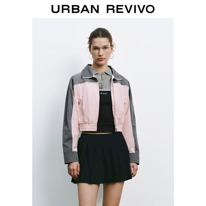 

Женская куртка UR с цветными блоками и воротником-стойкой M