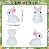 18/36/54 PCS Glow-in-the-Dark Bunny Figurines for Fairy Garden Paths & Micro Landscapes Resin Mini Rabbits Moss Terrarium Decor