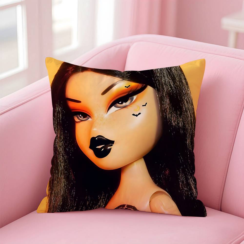 B-BratzZ Fashion m-Mask g-Girl Pillow Case Pattern Printing Pillowcase Living Room Sofa Cushion Cover Bedroom Room Decor