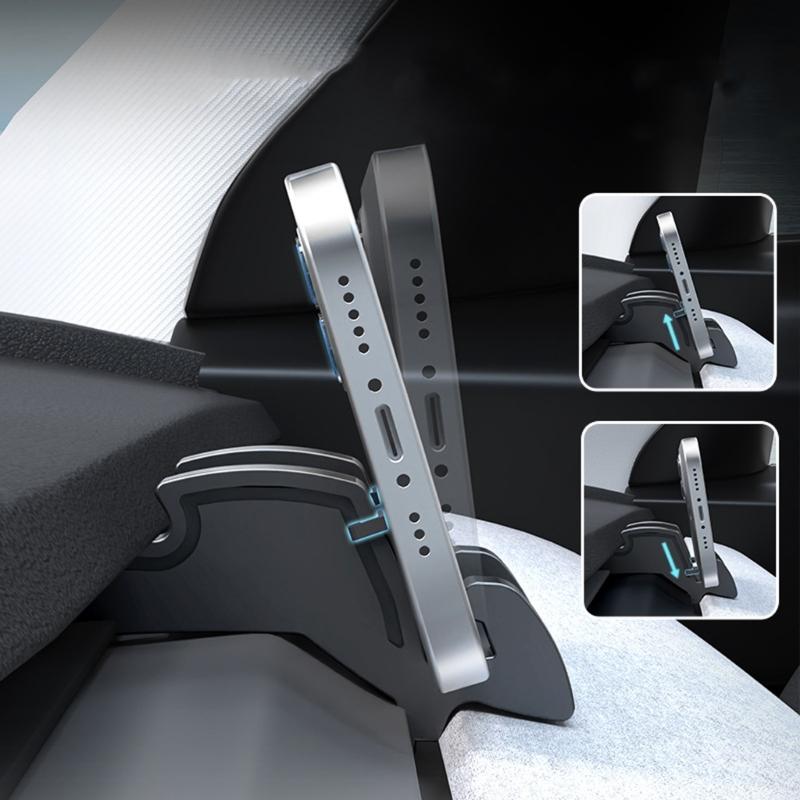 Clip Mount Phone Stand High Strength Silicone Car Phone Mount Offers Stability & Easy Adjustment for Automotives 