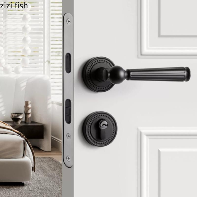 Gate Bedroom Door Lock Aluminium Alloy Silent Door Lock Door Handle Hardware Accessories Split Locks Metal Safety Locks