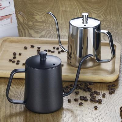 600ml Coffee Accessory Goose Beak Kettle Gooseneck Kettle Stainless Coffee Maker Hand Drip Kettle Accessories Teapot Pot Steel