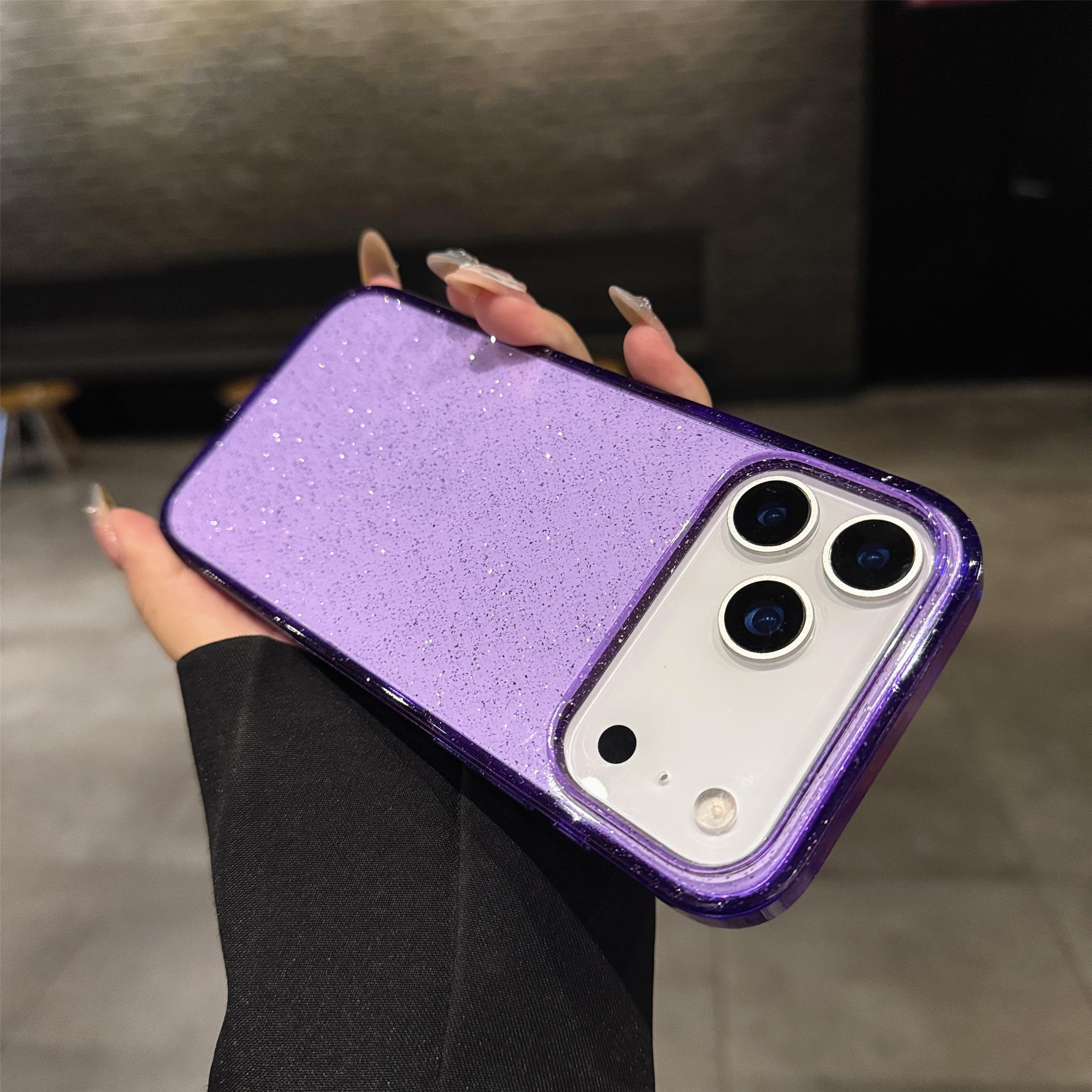 

For iPhone 17 Pro Max Case 2.0MM TPU PC Glitter Protective Phone Back Cover