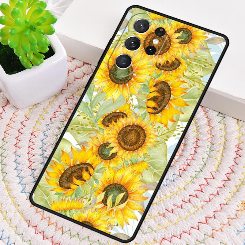 Beautiful Yellow Sunflower Phone Case for Samsung Galaxy Note 10 Pro S26 Ultra S23 S24 FE S25 S21 S22 PLUS Shockproof Cove