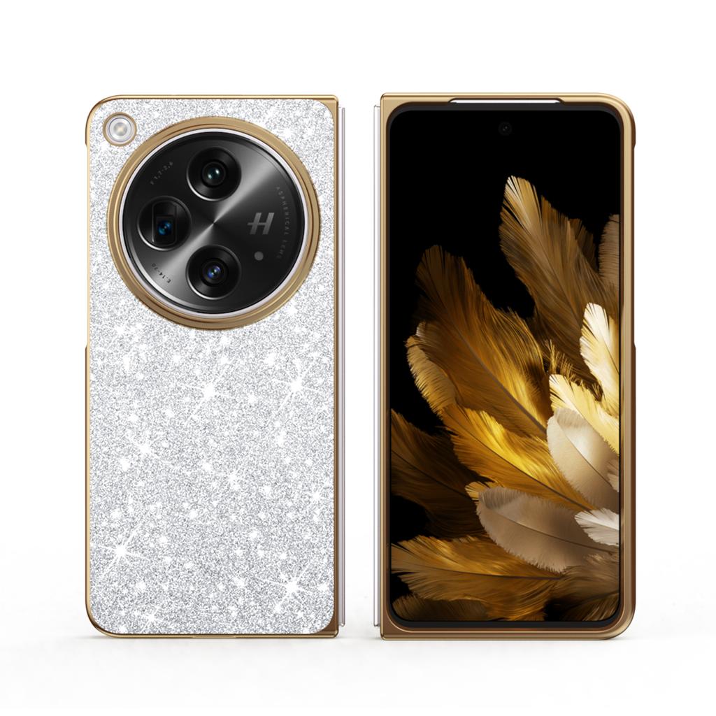 For Oppo Find N3 Case Slim Shinny PU Leather Electroplating Phone Case Cover For Oppo Find N N2 N3