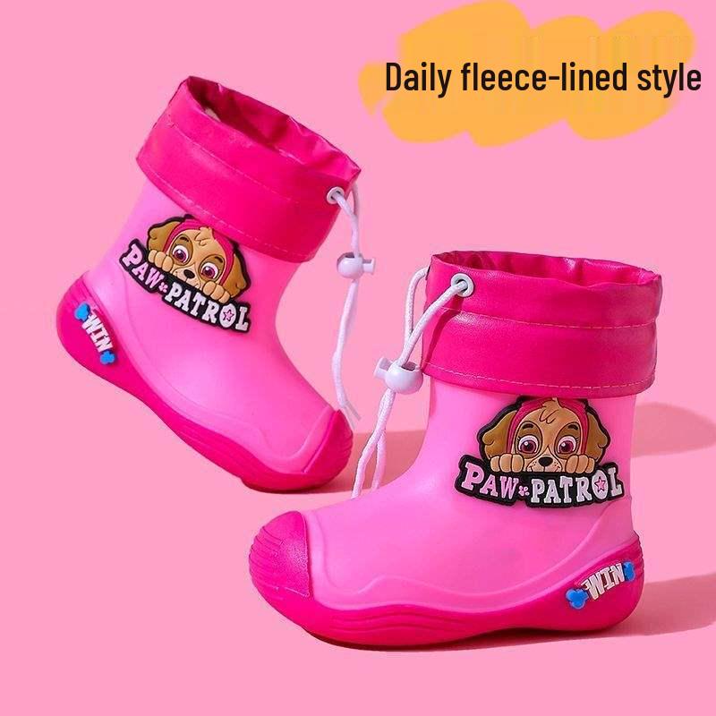 Paw Patrol Kids' Non-slip Fleece-Lined Waterproof Rain Boots for Toddlers & Infants