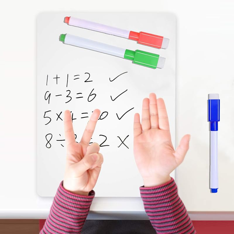 

Accuprints A5 Double Sided Dry Erase Small White Board With 2 Markers (9.5 Inches X 6.25 Inches) Portable (Black Ink Mar 0 белый