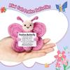 Positive Crochet Butterfly Gift for Women, Mini Handmade Emotional Support Plush for Friends, Girls, Teachers Birthday Christmas