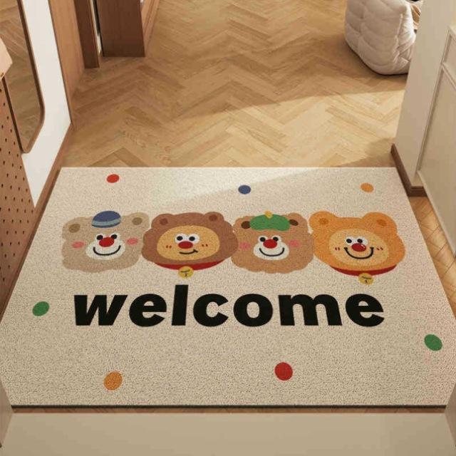 Sisal Loop Cartoon Door Mat: Dirt-Resistant, Non-Slip, Customizable Entryway Rug 50×80cm