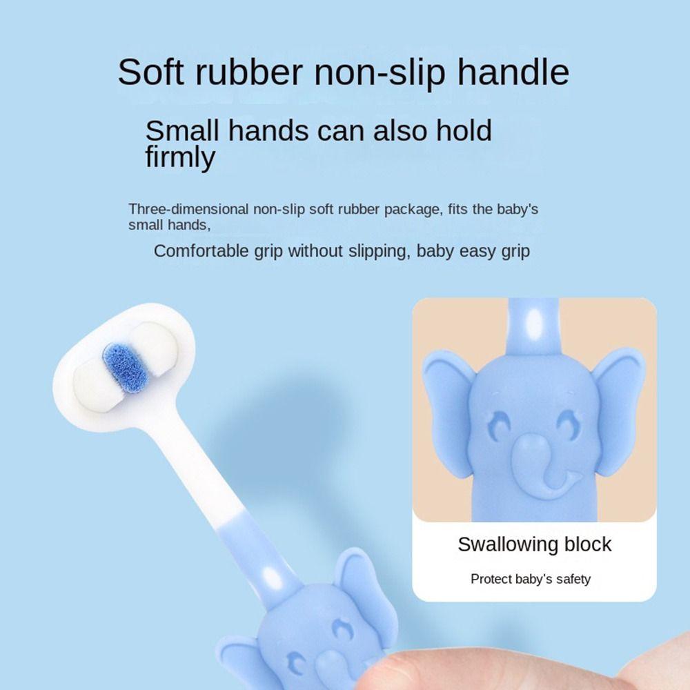 Soft Bristles Triple Sided Toothbrush Candy Color V-shaped Three-sided Toothbrush  Household