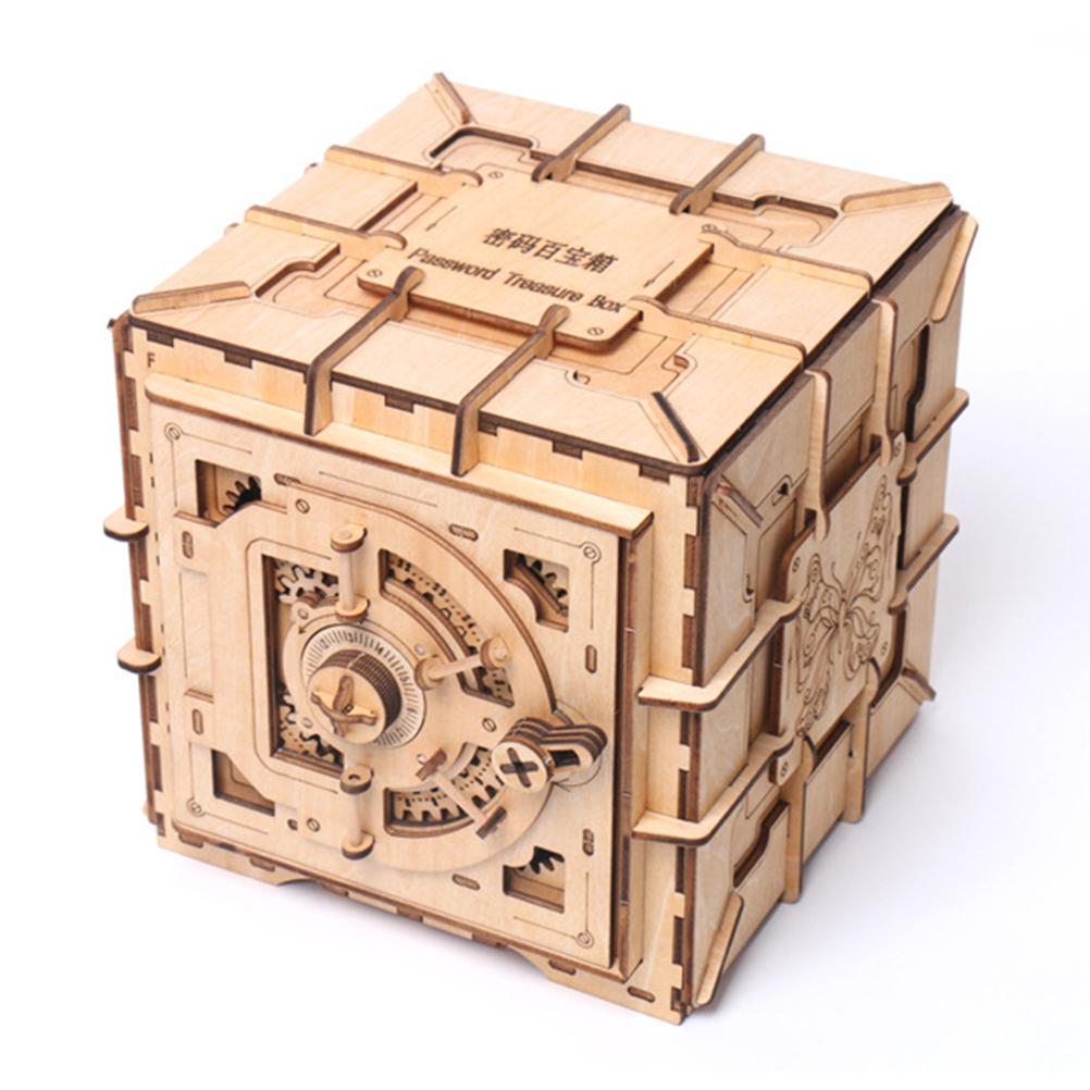 DIY 3D Wooden Puzzle Treasure Box Girl Jewelry Storage Box Mechanical Model Valentine"s Day