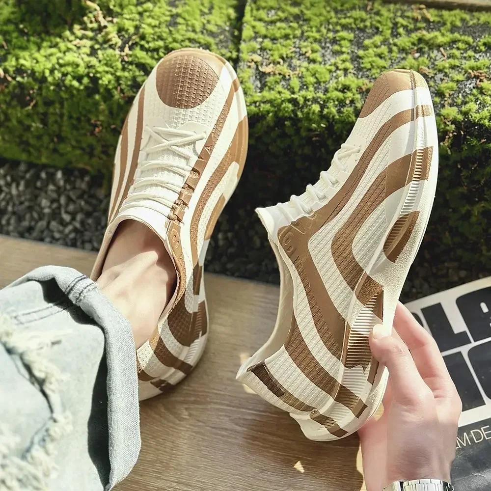 Short Man Shoes Low Pvc Rain Boots for Men Cooking Ankle Summer Chef Kitchen Without Lacing Low-heel Loafers On Offer Wide Toes