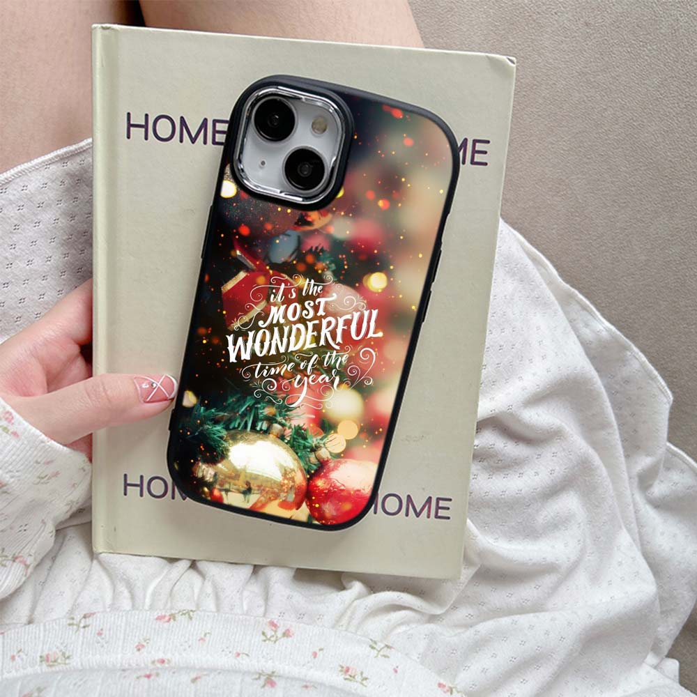 For iPhone 13 14 15 Pro Max Samsung Galaxy A14 A15 A24 Xiaomi 13T Redmi 12C Soft Chubby Phone Case A1 Christmas Happy New Year Art TPU Silicone Cover