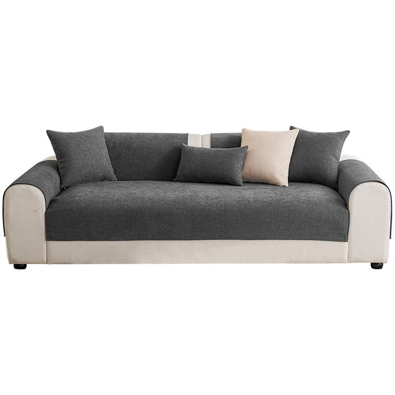 Waterproof Chenille Sofa Cushion New High-End Seat Cushion Simple Modern Gray Cover Towel