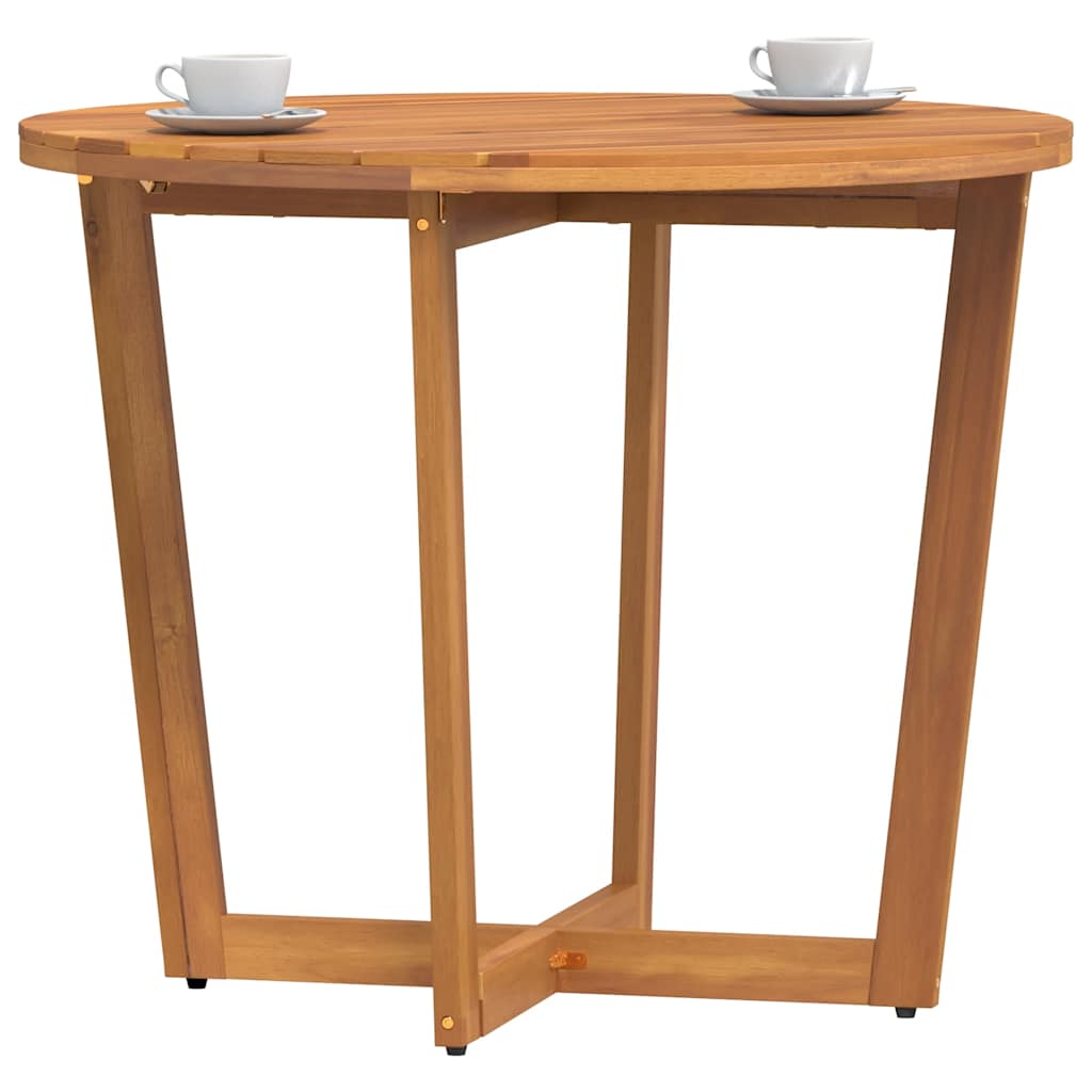 Garden Dining Table Round Ø90 x 75 cm Solid Acacia Wood