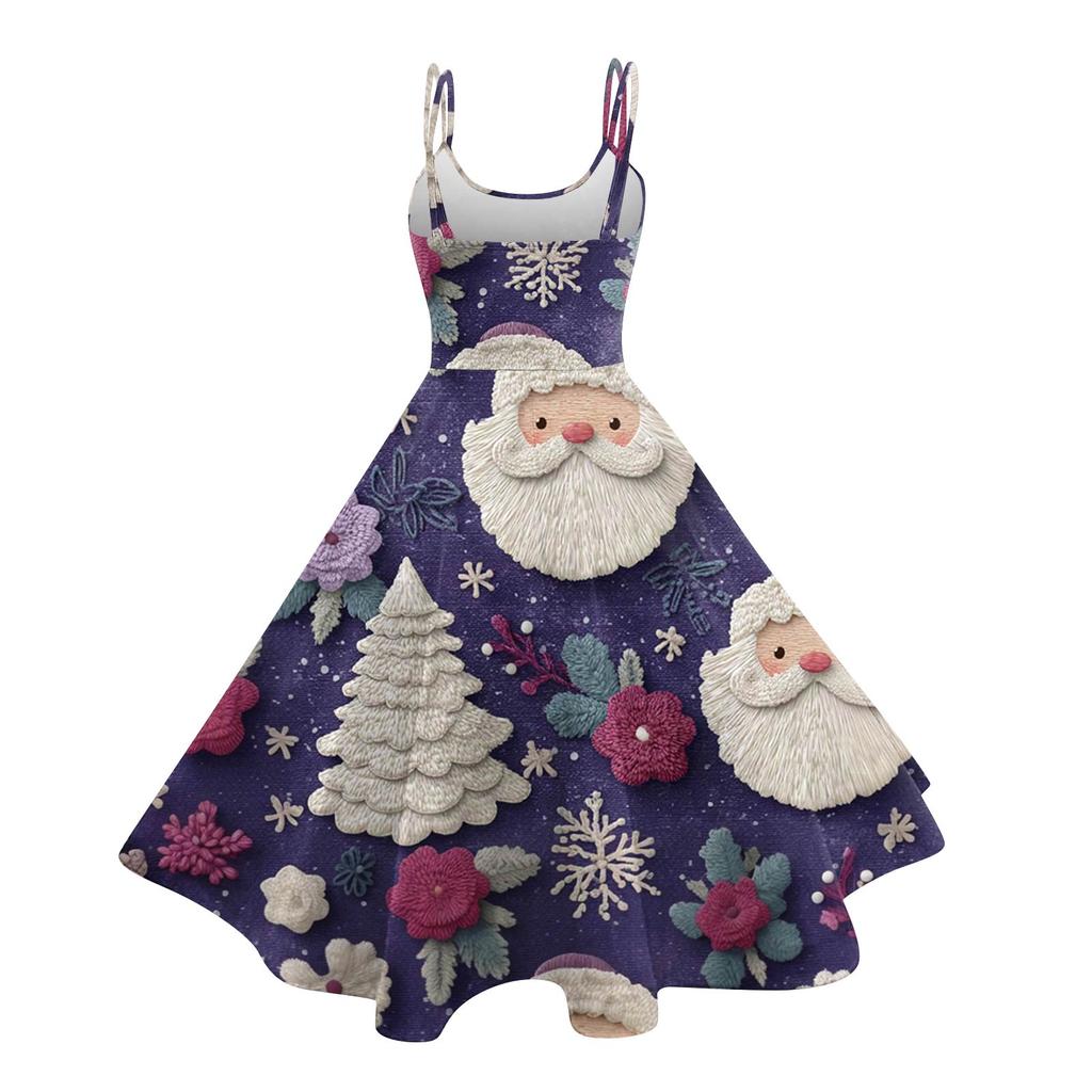 Women's Fashion Christmas Printed Sexy Strapless Gothic Cocktail Dress Punk, Vintage Dress.
