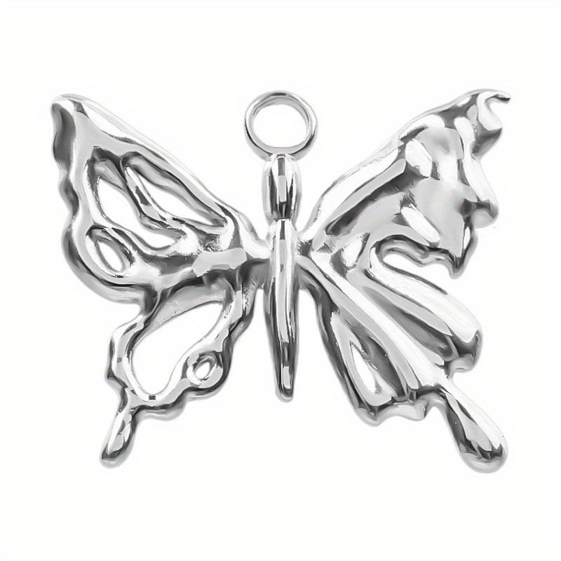 4pcs Stainless Steel Sweet Butterfly Accessories DIY Handmade Jewelry Necklace Butterfly Decoration Accessories