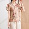 Summer Style 2026 Women's Shirt – Middle-Aged & Elderly, Chinese-Inspired National Printed T-Shirt