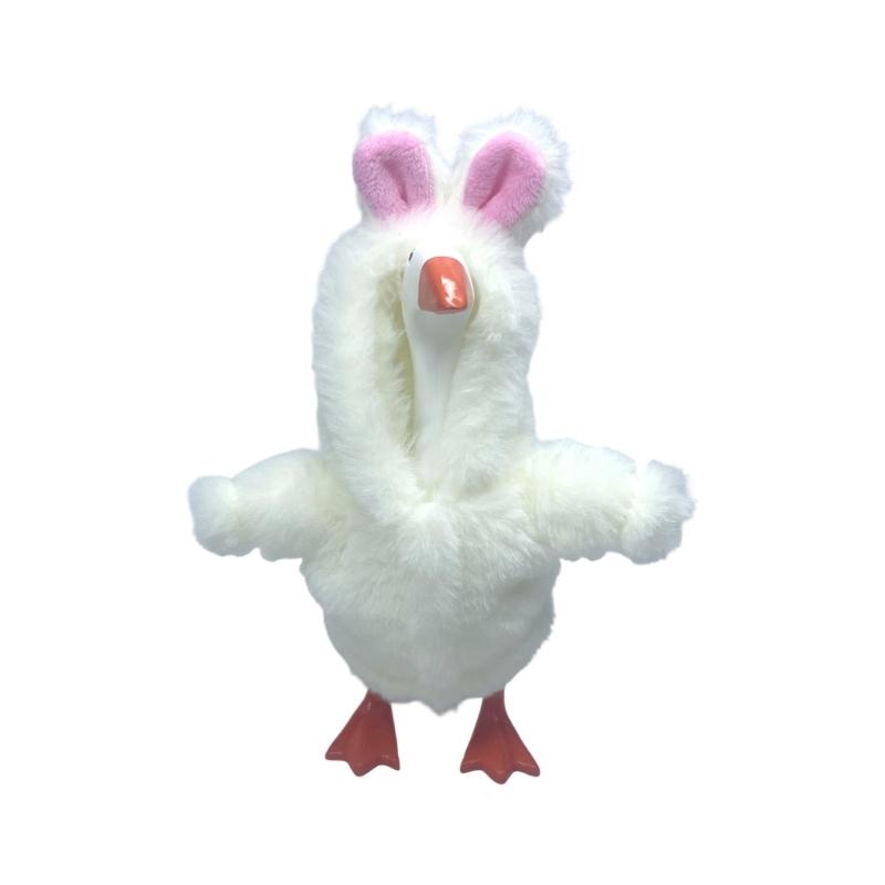 Geese Costume Ornament 7Inch Desk Geese Statue Outfits Light Weight Washable for Office Tabletop and Home Decoration