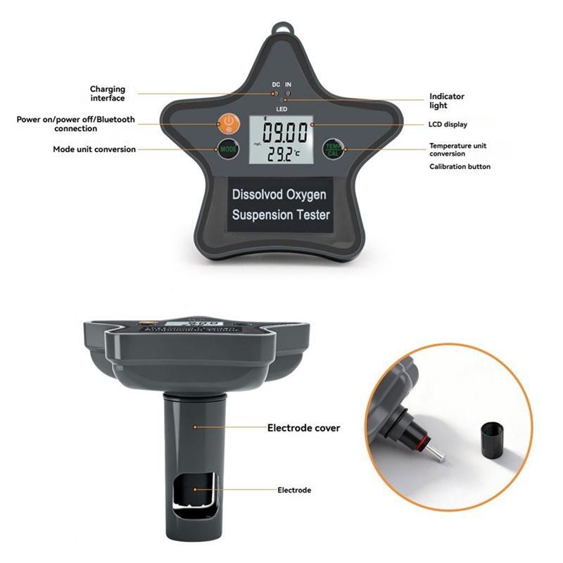 2025 Trend Pool Water Monitor DO Tester Aquaculture Water Quality Tester Oxygen Contents Detector