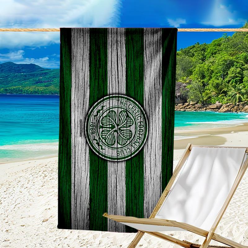 Cel-tic Football Club Crest Printed Beach Towel, Super Soft Microfiber, Perfect Gift Birthday, for Pool, Beach, Travel, for family and friends