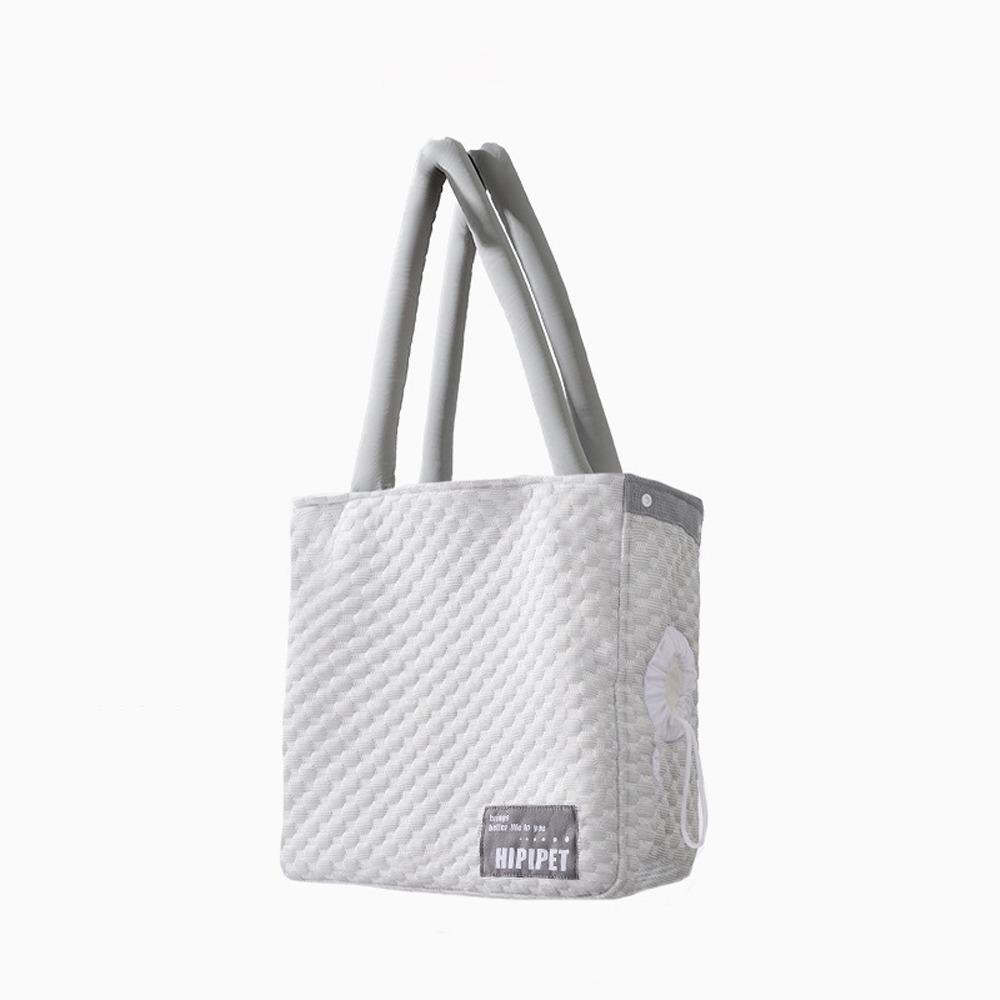 

Cute Puppy Shoulder Handbag Summer Coolness Pet Travel Bags Portable Pet Carrier Purse For Outdoor серый