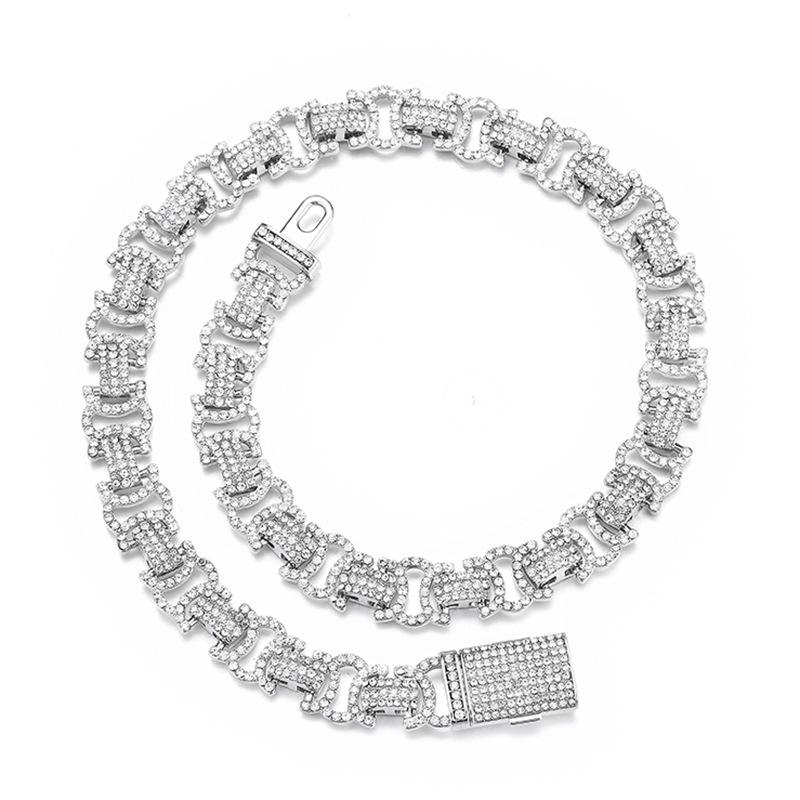 

POMOiii Европа и США Хип-хоп Кубинская цепочка с бриллиантами Ожерелье с толстой мужской цепочкой