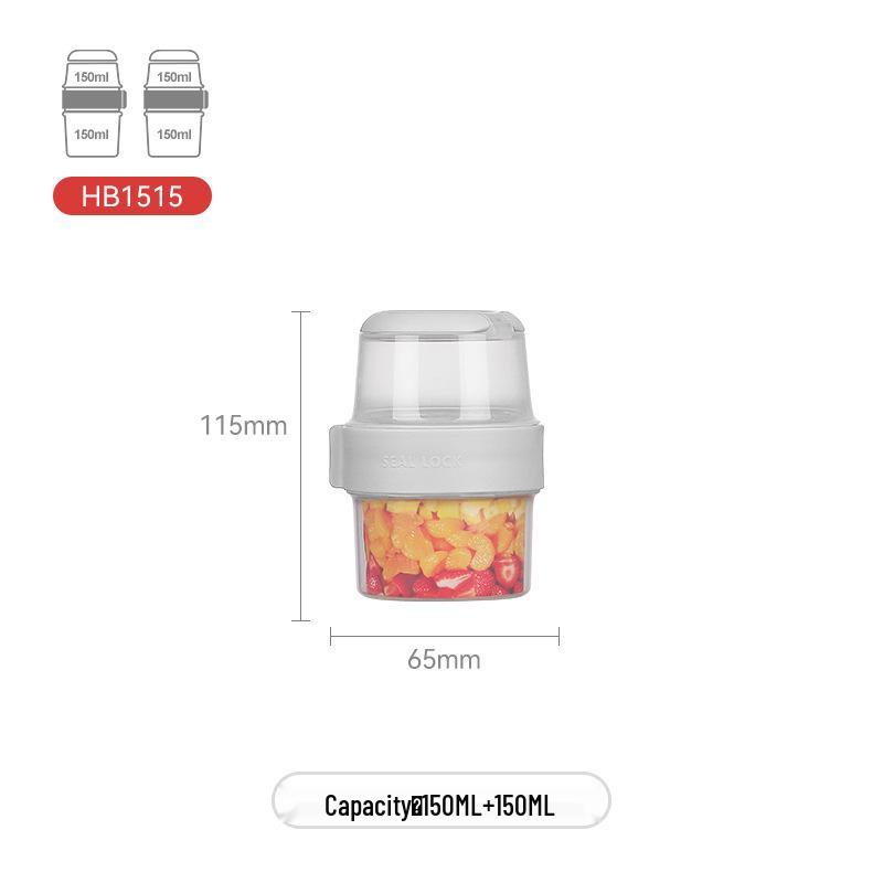 Dvouvrstvá krabička na uchovávání čerstvosti pro jogurt, salát, obiloviny, svačiny a dětskou výživu