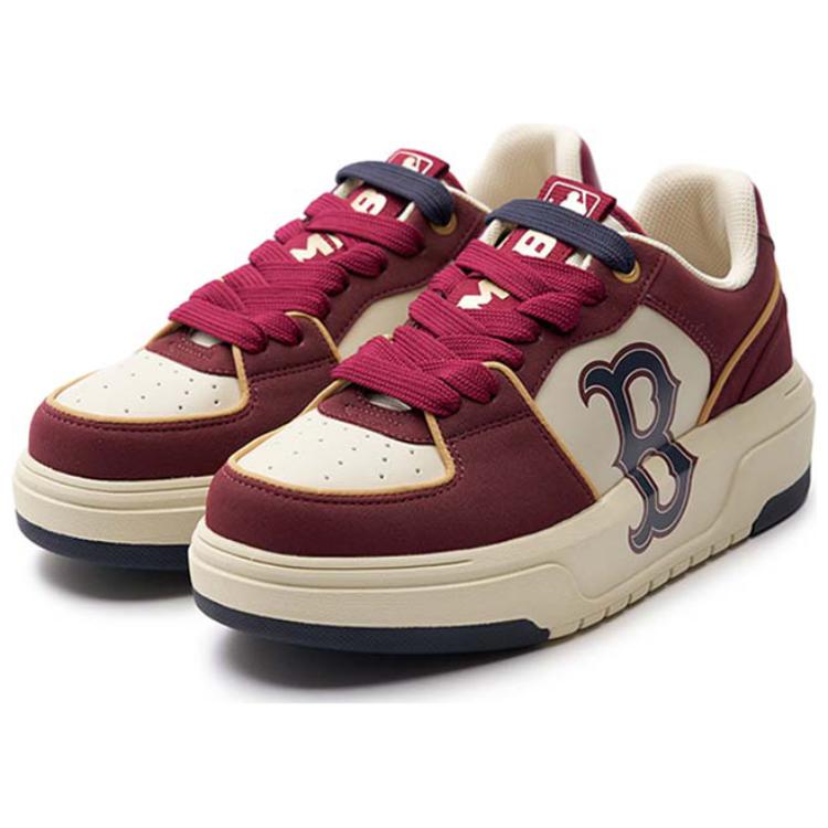 MLB Chunky Liner Slip Resistant Abrasion Resistant Low top Skateboard Shoes Unisex Burgundy Sneakers 3ASXCLS3N-43WIS