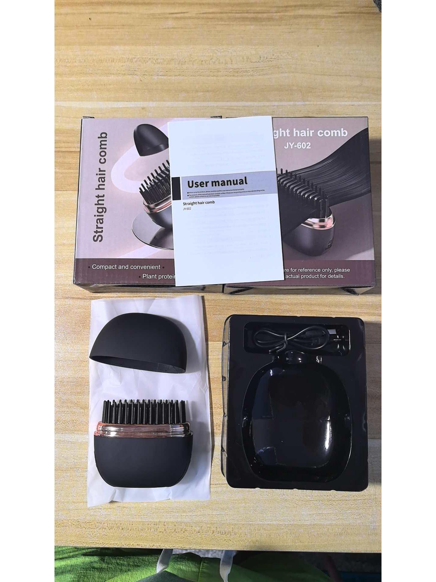 Wireless Mini Straightening & Curling Comb - No Hair Damage, Lazy Curling with Negative Ions