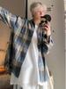 Dopamine Retro Plaid Long-Sleeve Shirt - Unisex Vintage American Style